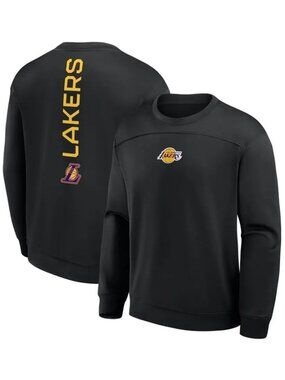 NWT NBA Los Angeles Lakers Men's Black Poly Fleece Sweatshirt - XXL